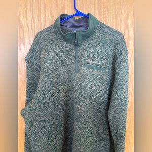 Eddie Bauer green 1/4 zip sweater
